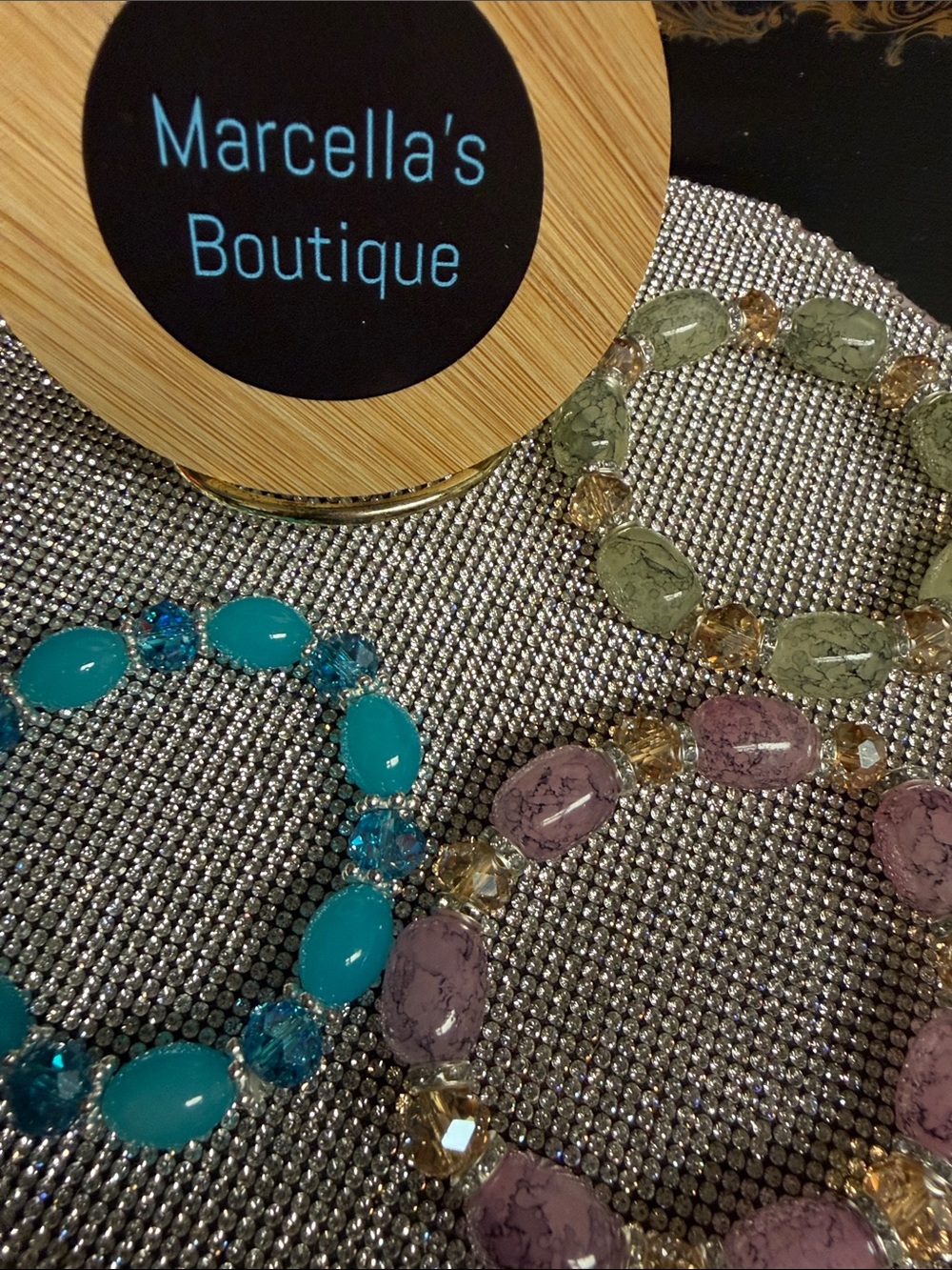 Chunky beaded bracelet your choice of turquoise , Lavender or Sage